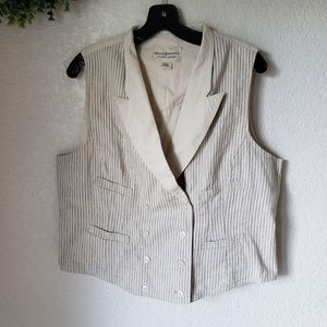 Ralph Lauren Denim & Supply Double-Breasted Pin-Striped Vest, sz XL